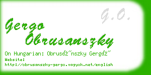 gergo obrusanszky business card